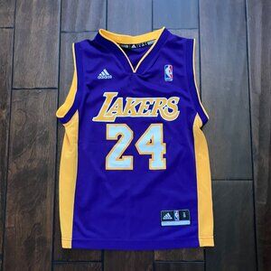 Official Kobe Bryant Lakers 24 Jersey Adidas - Boys Size 8 - Excellent Condition
